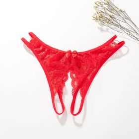 Women's lace  panties (Option: Red-L)