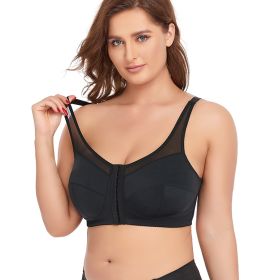 Wireless Lace Big Cup Front Row Buttons Thin (Option: Black-S)