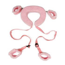 1 Set; BDSM Bed Restraints Kit; Wrist Leg Restraint System; Hand & Ankle Cuffs Bed Restraints Sex Bondage; Position Support Sling; Adjustable (Color: pink)