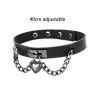 Harajuku Chocker Sexy Heart Lock Key Rivets Black Goth Punk Chokers Gothic Choker Necklace for Women Hip Hop Bondage Cosplay