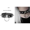 Harajuku Chocker Sexy Heart Lock Key Rivets Black Goth Punk Chokers Gothic Choker Necklace for Women Hip Hop Bondage Cosplay