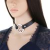 Personalized Exaggerated PU Leather Bondage Collar Fashion Belt Buckle Necklace