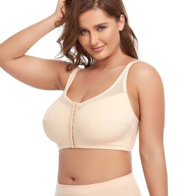 Wireless Lace Big Cup Front Row Buttons Thin (Option: Skin Color-5XL)